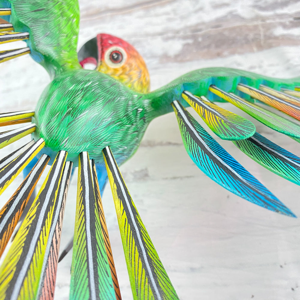 Parrot Alebrije Oaxacan Wood Carving - magiamexica.com