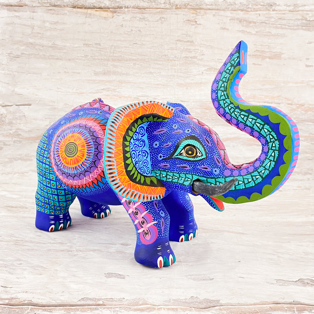 Elephant Alebrije Oaxacan Wood Carving - magiamexica.com
