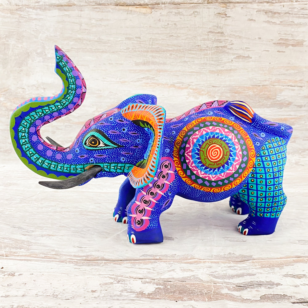 Elephant Alebrije Oaxacan Wood Carving - magiamexica.com