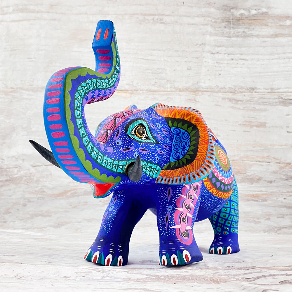 Elephant Alebrije Oaxacan Wood Carving - magiamexica.com