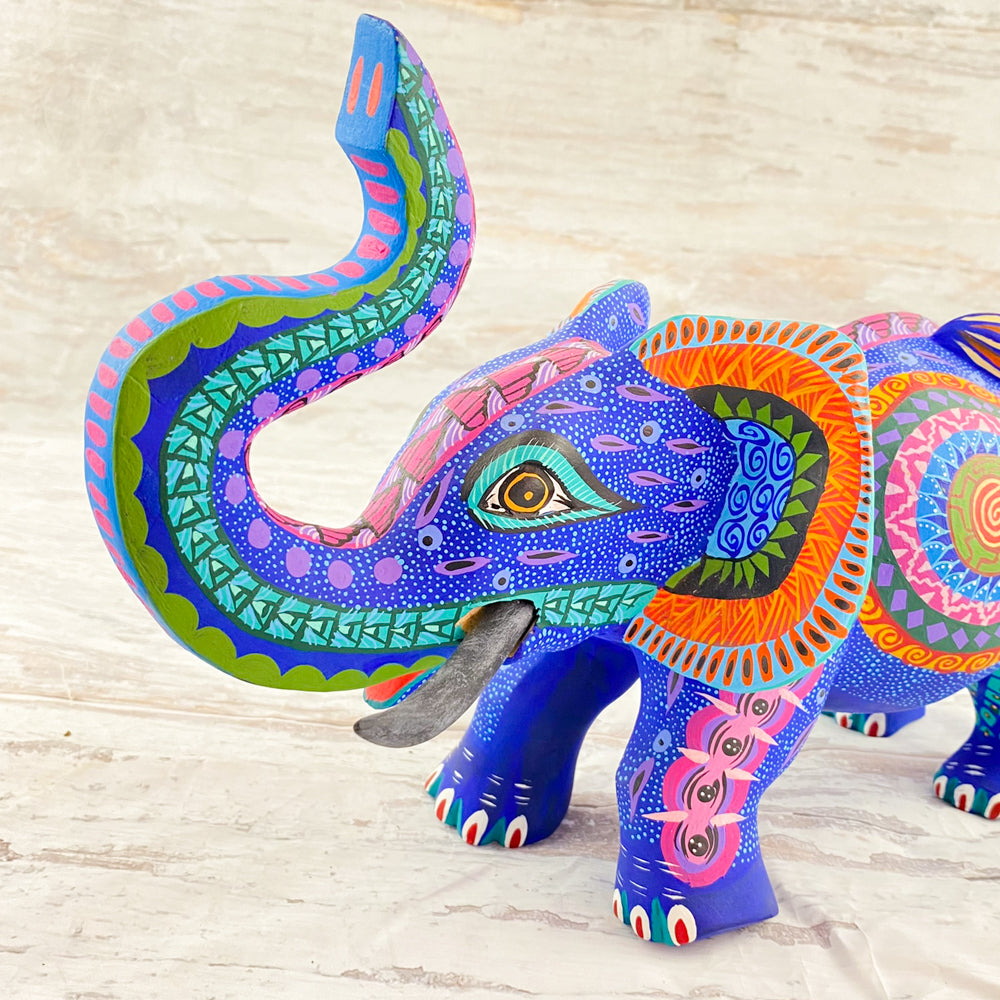 Elephant Alebrije Oaxacan Wood Carving - magiamexica.com