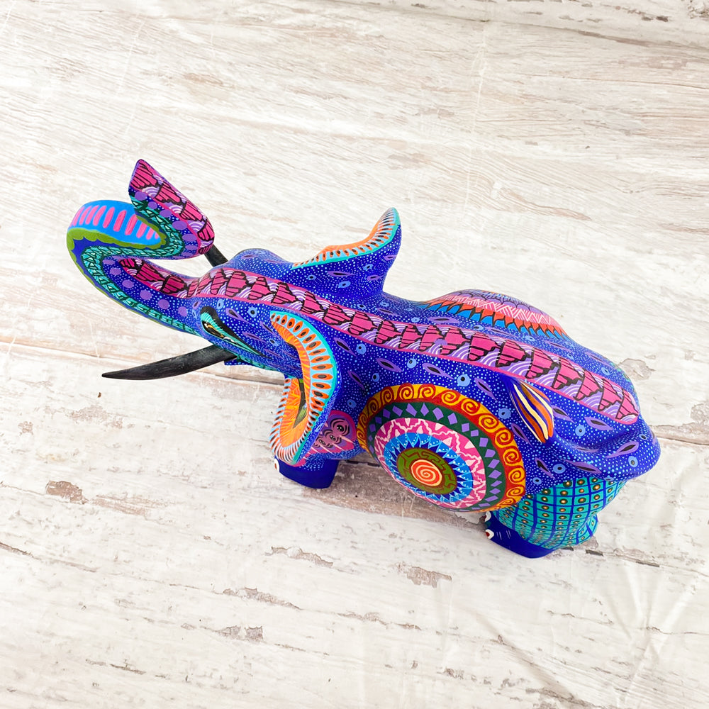 Elephant Alebrije Oaxacan Wood Carving - magiamexica.com