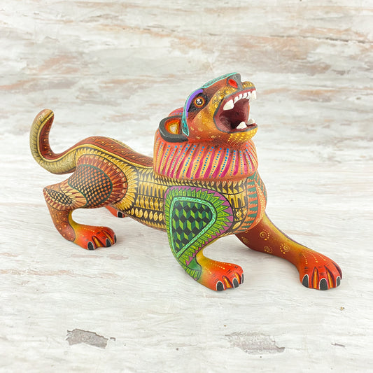 Lion Alebrije Oaxacan Wood Carving - magiamexica.com