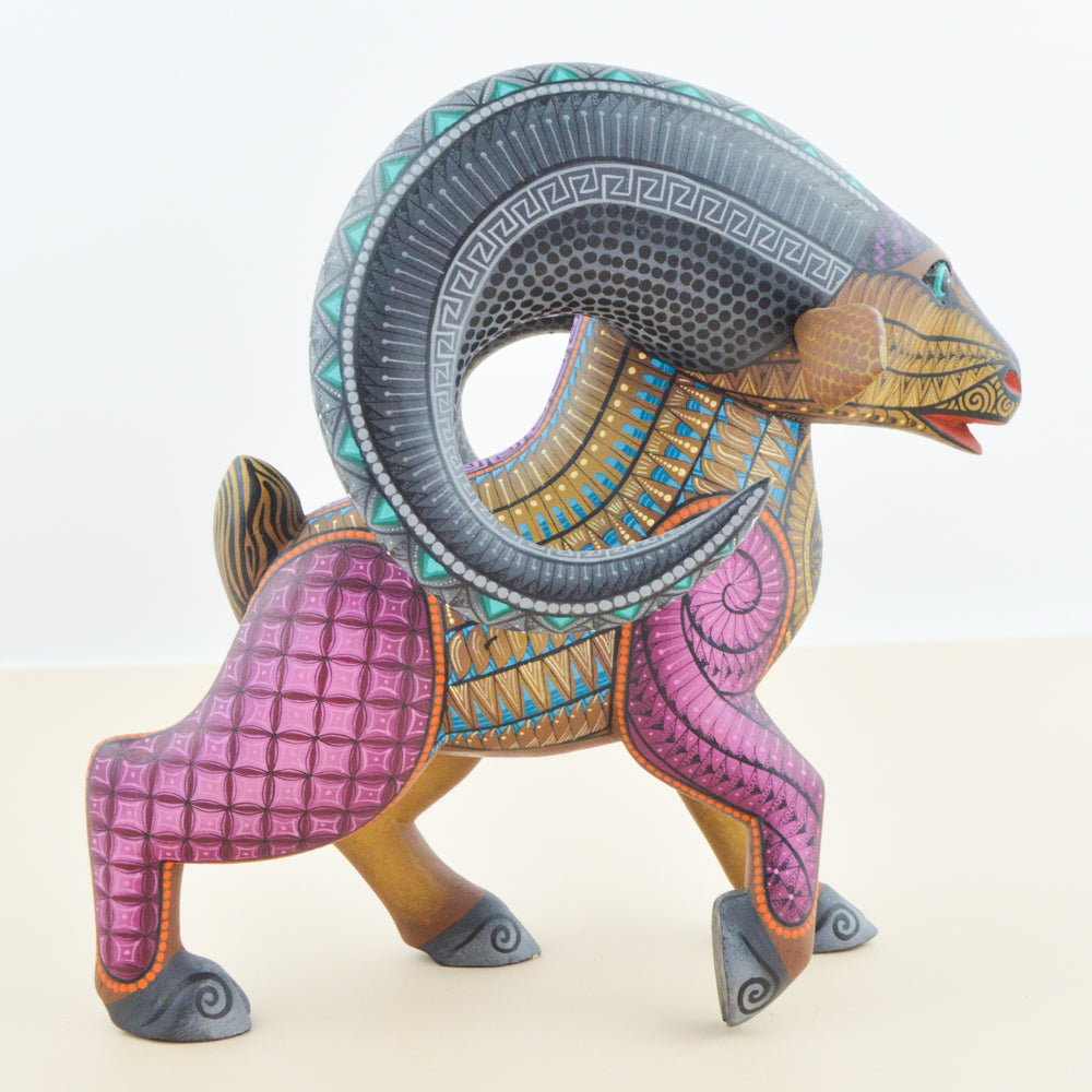 Ram Alebrije Oaxacan Wood Carving - magiamexica.com