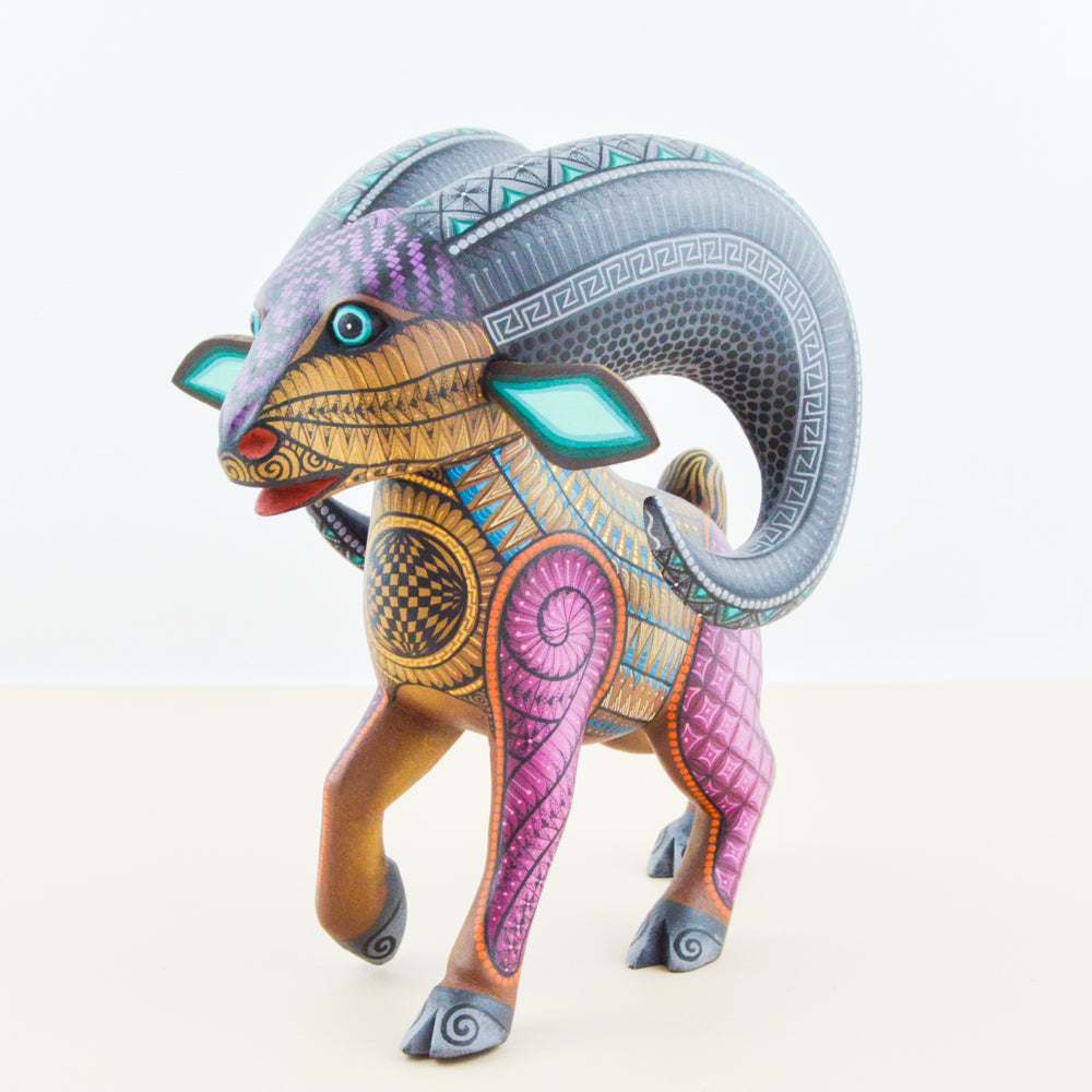 Ram Alebrije Oaxacan Wood Carving - magiamexica.com