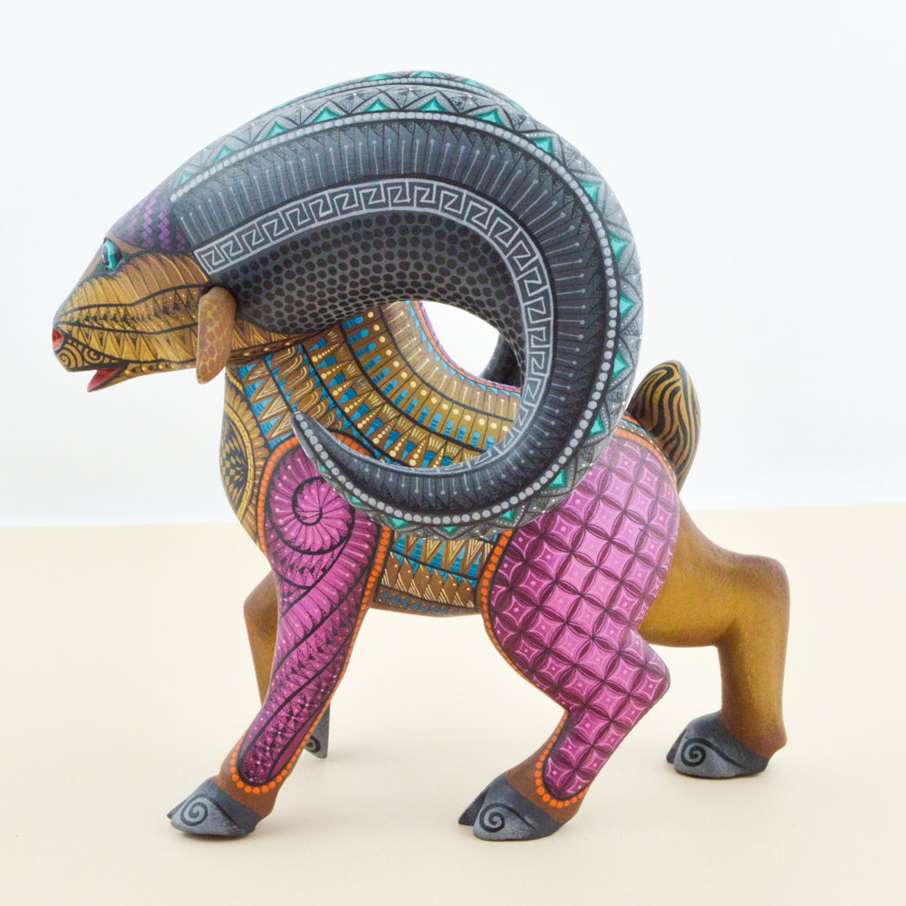 Ram Alebrije Oaxacan Wood Carving - magiamexica.com