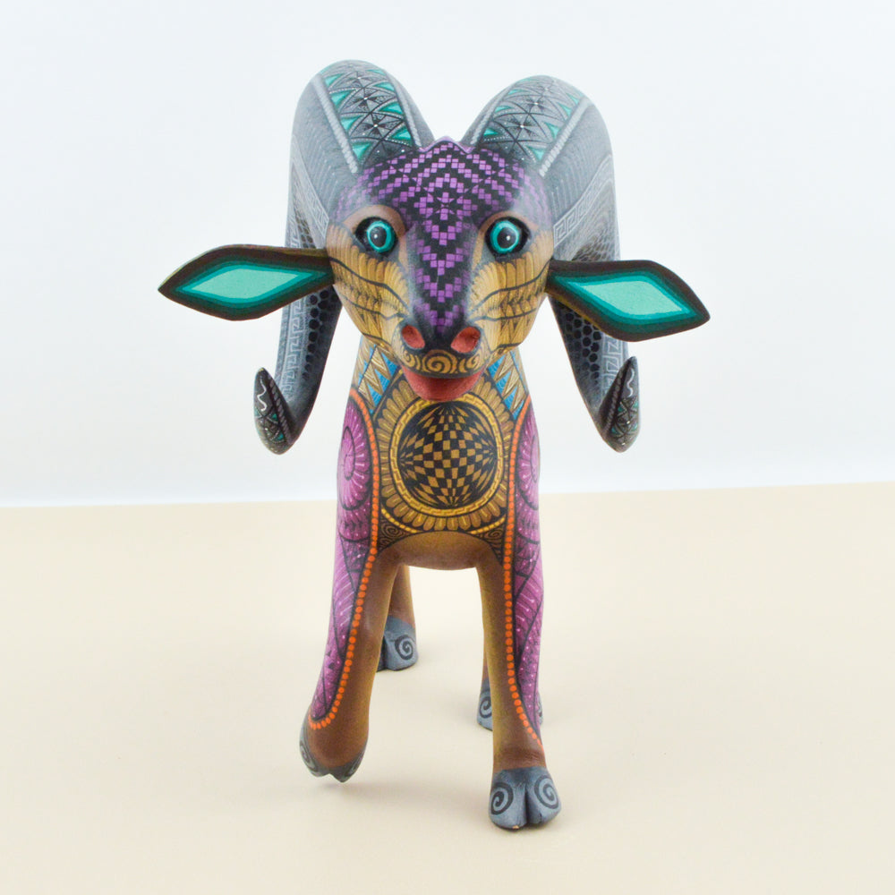 Ram Alebrije Oaxacan Wood Carving - magiamexica.com