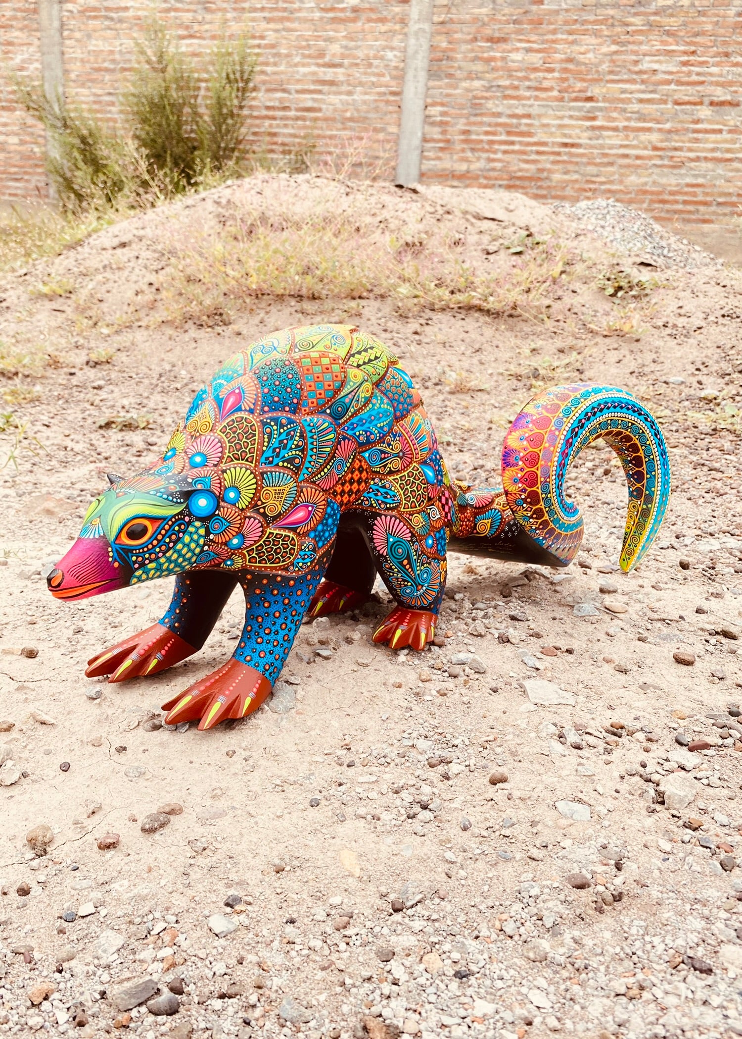 Pangolin Alebrije Oaxacan Wood Carving - magiamexica.com