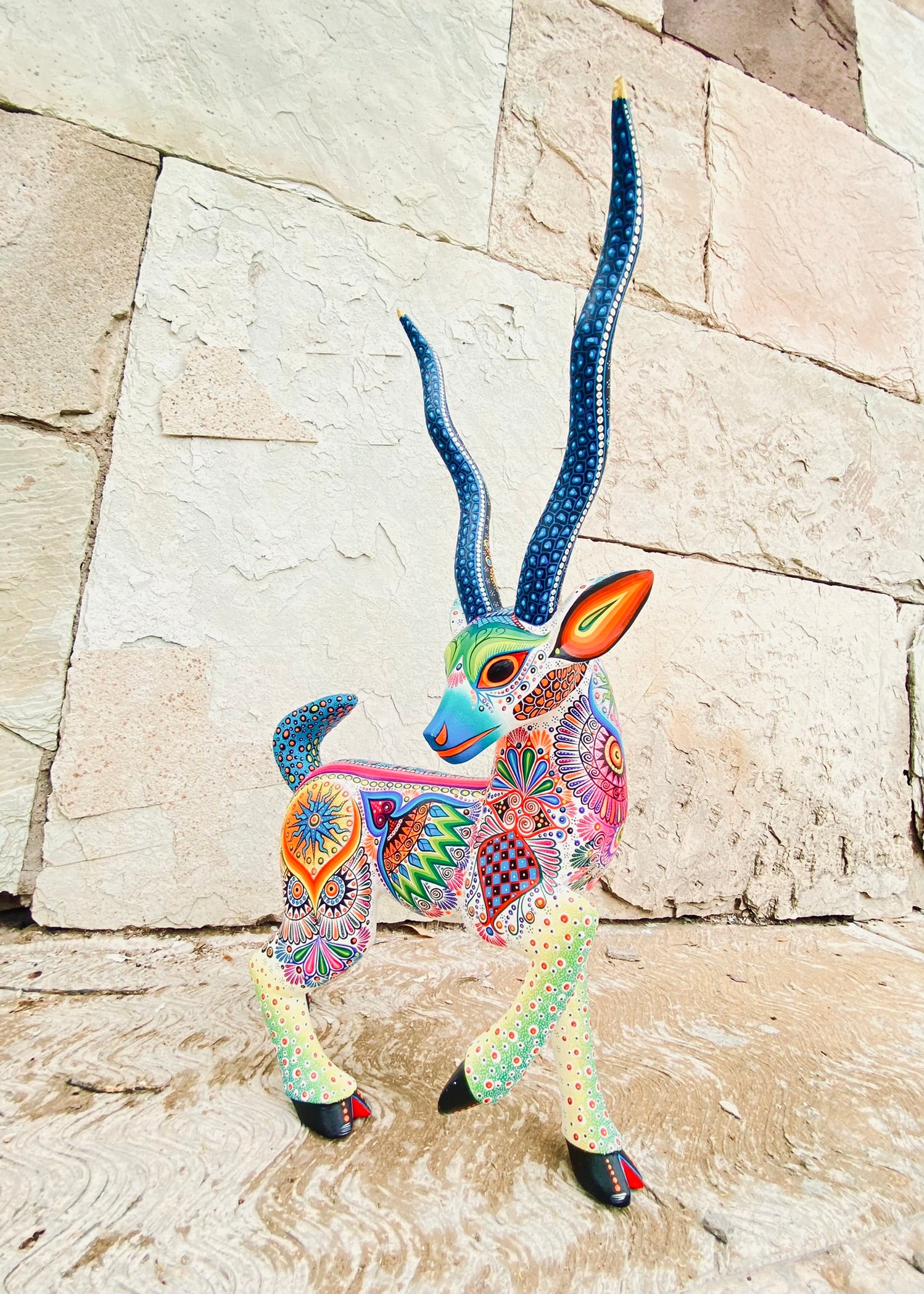 Goat Alebrije Oaxacan Wood Carving - magiamexica.com