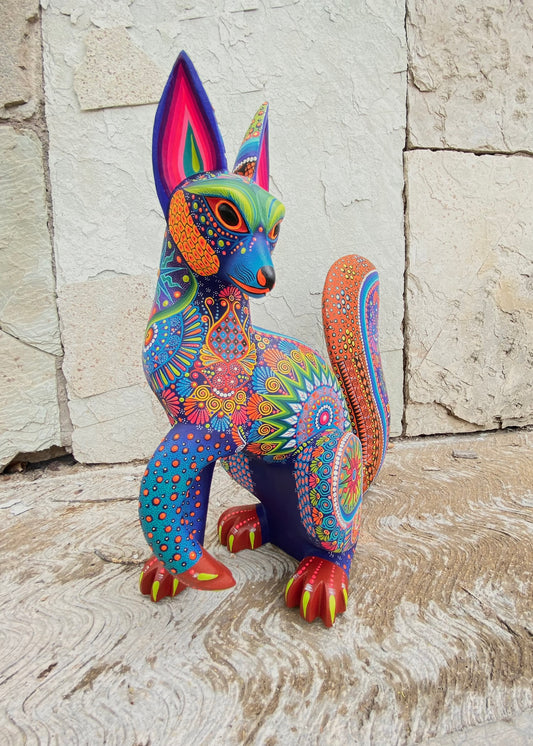 Fox Alebrije Oaxacan Wood Carving - magiamexica.com
