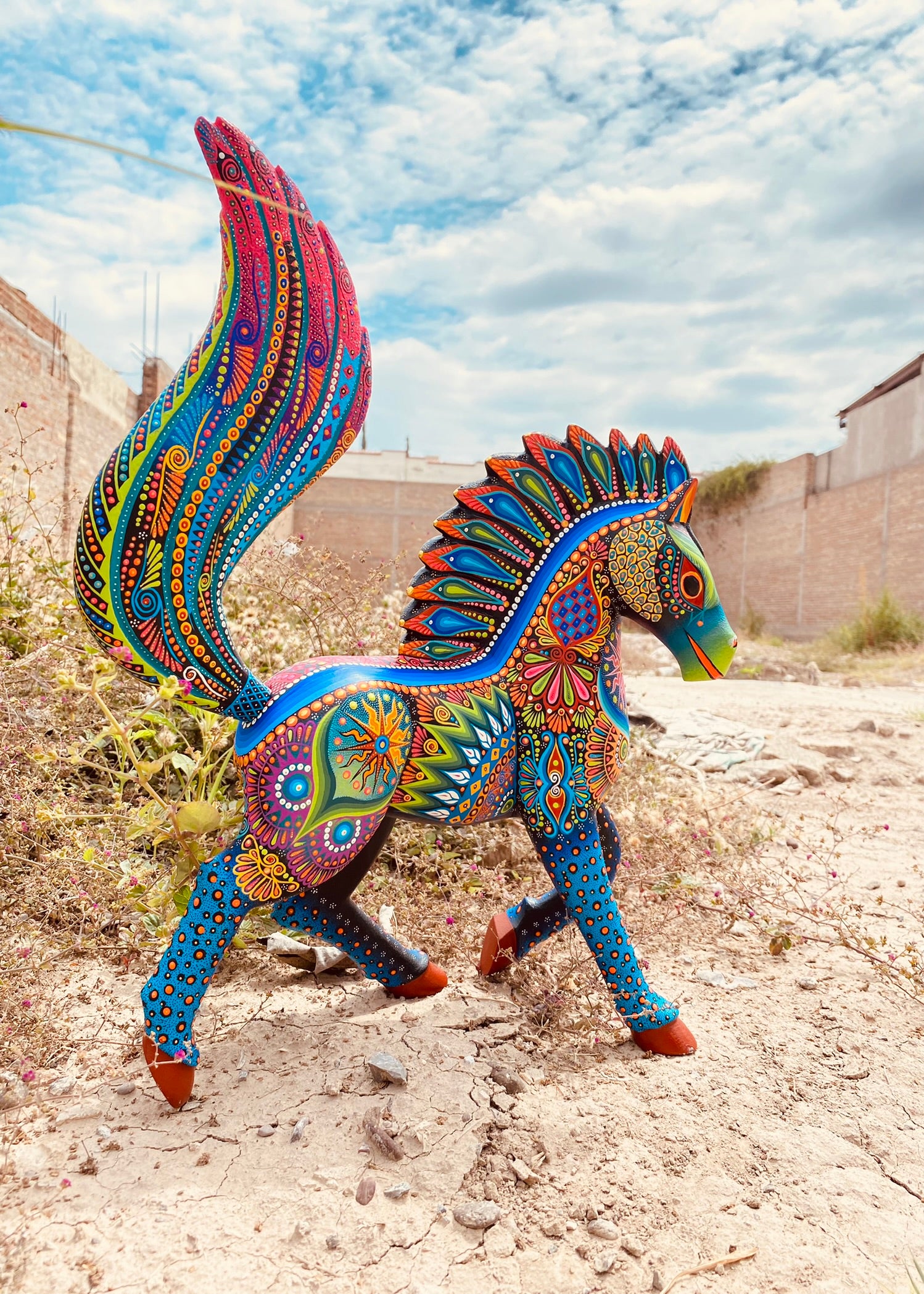 Horse Alebrije Oaxacan Wood Carving - magiamexica.com