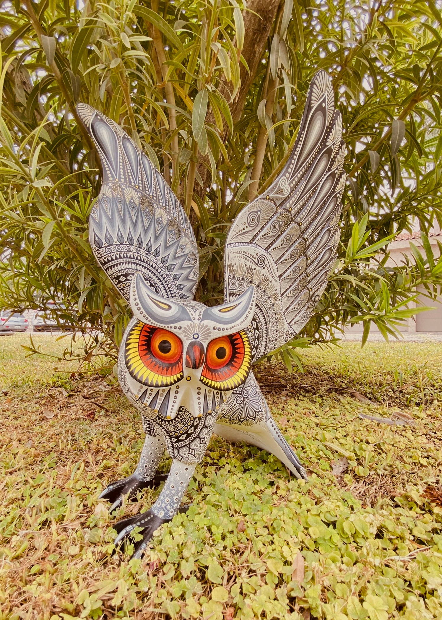 Owl Alebrije Oaxacan Wood Carving - magiamexica.com