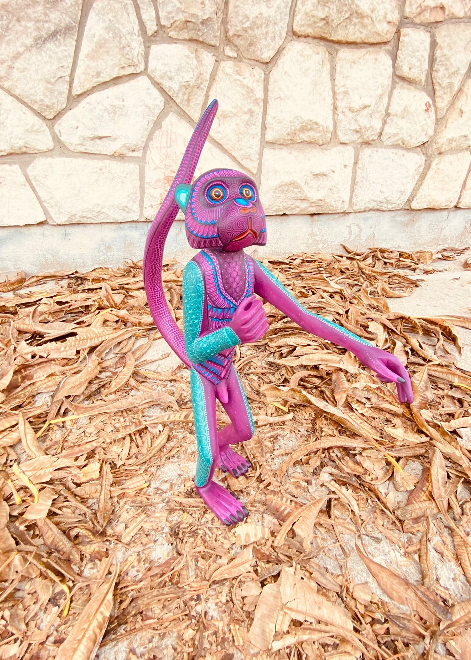 Monkey Alebrije Oaxacan Wood Carving - magiamexica.com