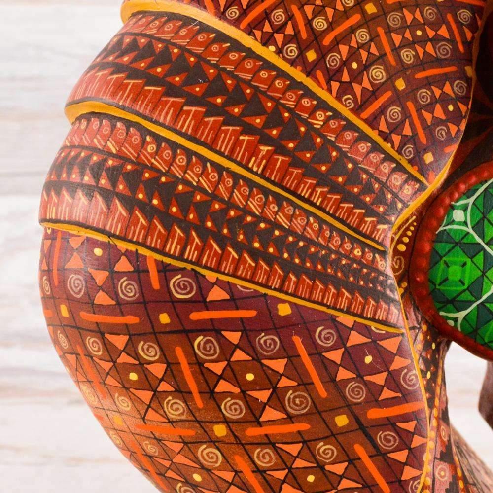 Armadillo Bull Alebrije Oaxacan Wood Carving - Alebrije Huichol Mexican Folk art magiamexica.com