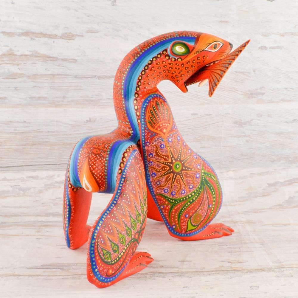Bear Alebrije Oaxacan Wood Carving - Alebrije Huichol Mexican Folk art magiamexica.com