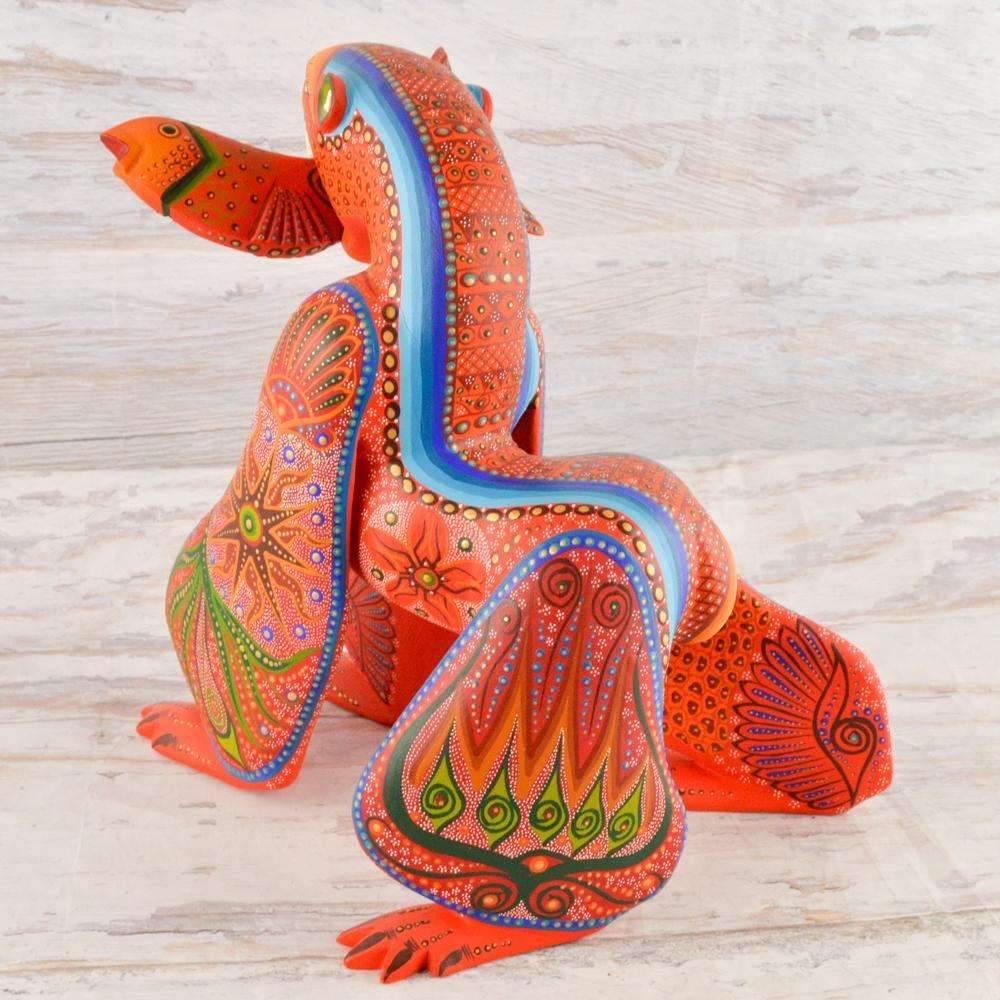 Bear Alebrije Oaxacan Wood Carving - Alebrije Huichol Mexican Folk art magiamexica.com