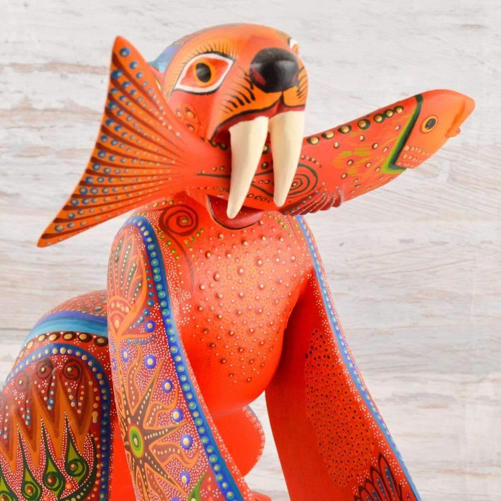 Bear Alebrije Oaxacan Wood Carving - Alebrije Huichol Mexican Folk art magiamexica.com