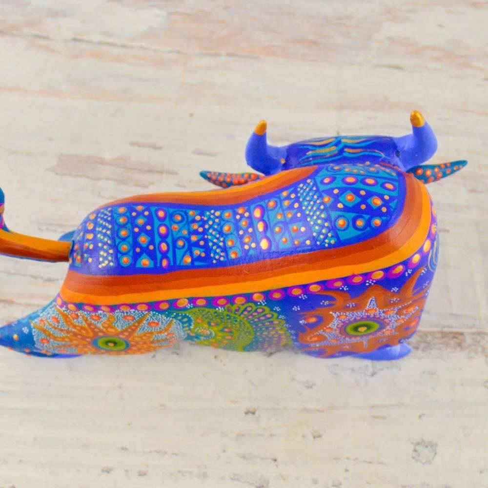 Bison Alebrije Oaxacan Wood Carving - Alebrije Huichol Mexican Folk art magiamexica.com