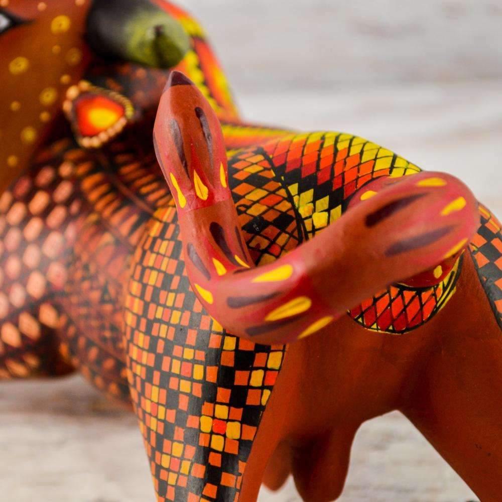 Bull Alebrije Oaxacan Wood Carving - Alebrije Huichol Mexican Folk art magiamexica.com