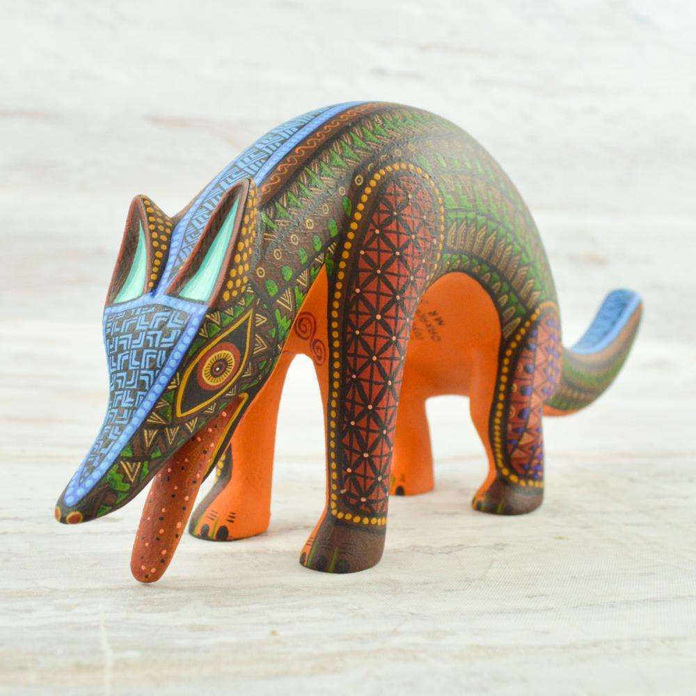 Coyote #100 Alebrije Oaxacan Wood Carving - Alebrije Huichol Mexican Folk art magiamexica.com