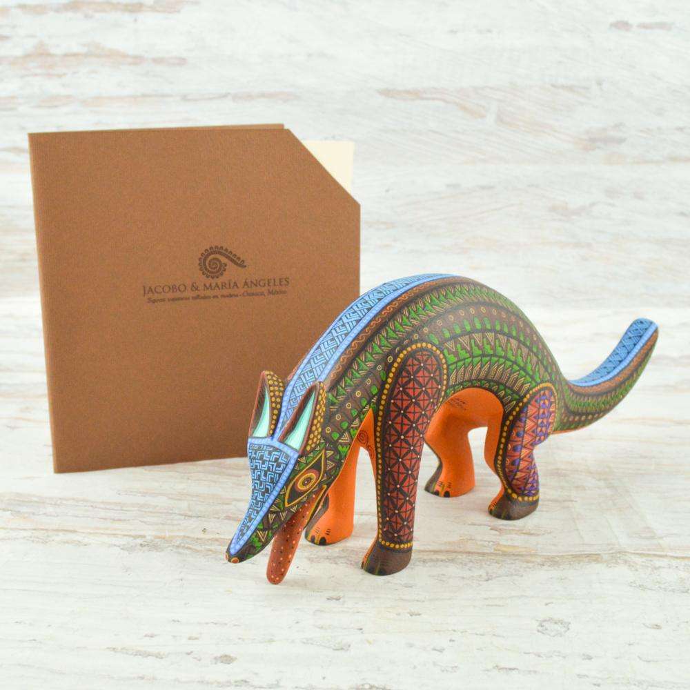 Coyote #100 Alebrije Oaxacan Wood Carving - Alebrije Huichol Mexican Folk art magiamexica.com