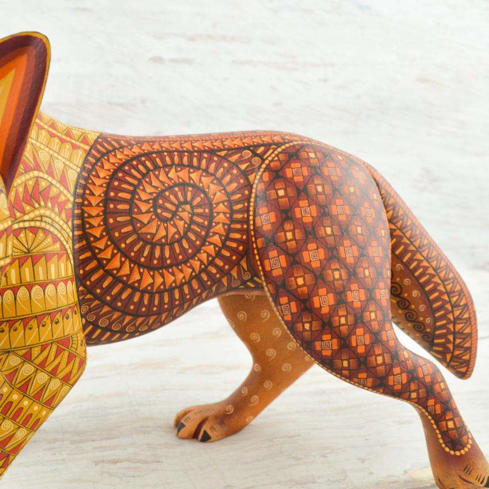 Coyote #103 Alebrije Oaxacan Wood Carving - Alebrije Huichol Mexican Folk art magiamexica.com