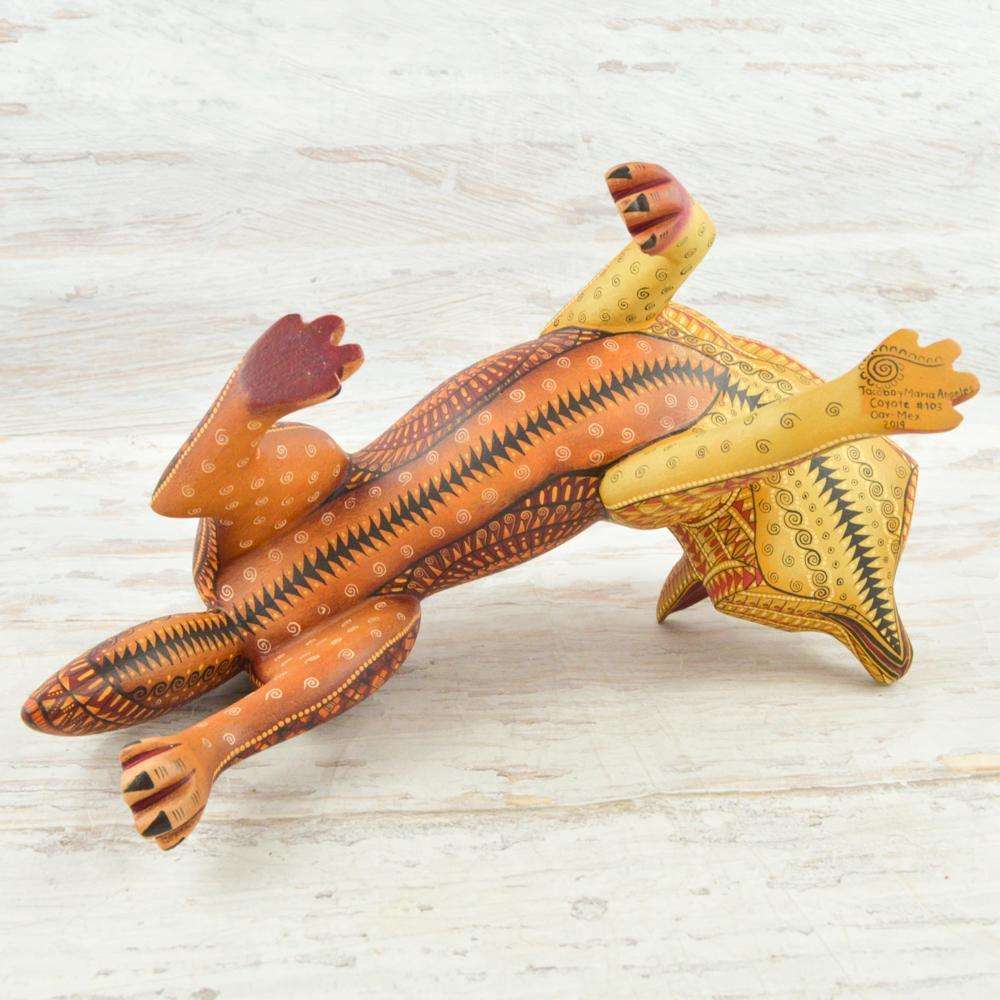 Coyote #103 Alebrije Oaxacan Wood Carving - Alebrije Huichol Mexican Folk art magiamexica.com