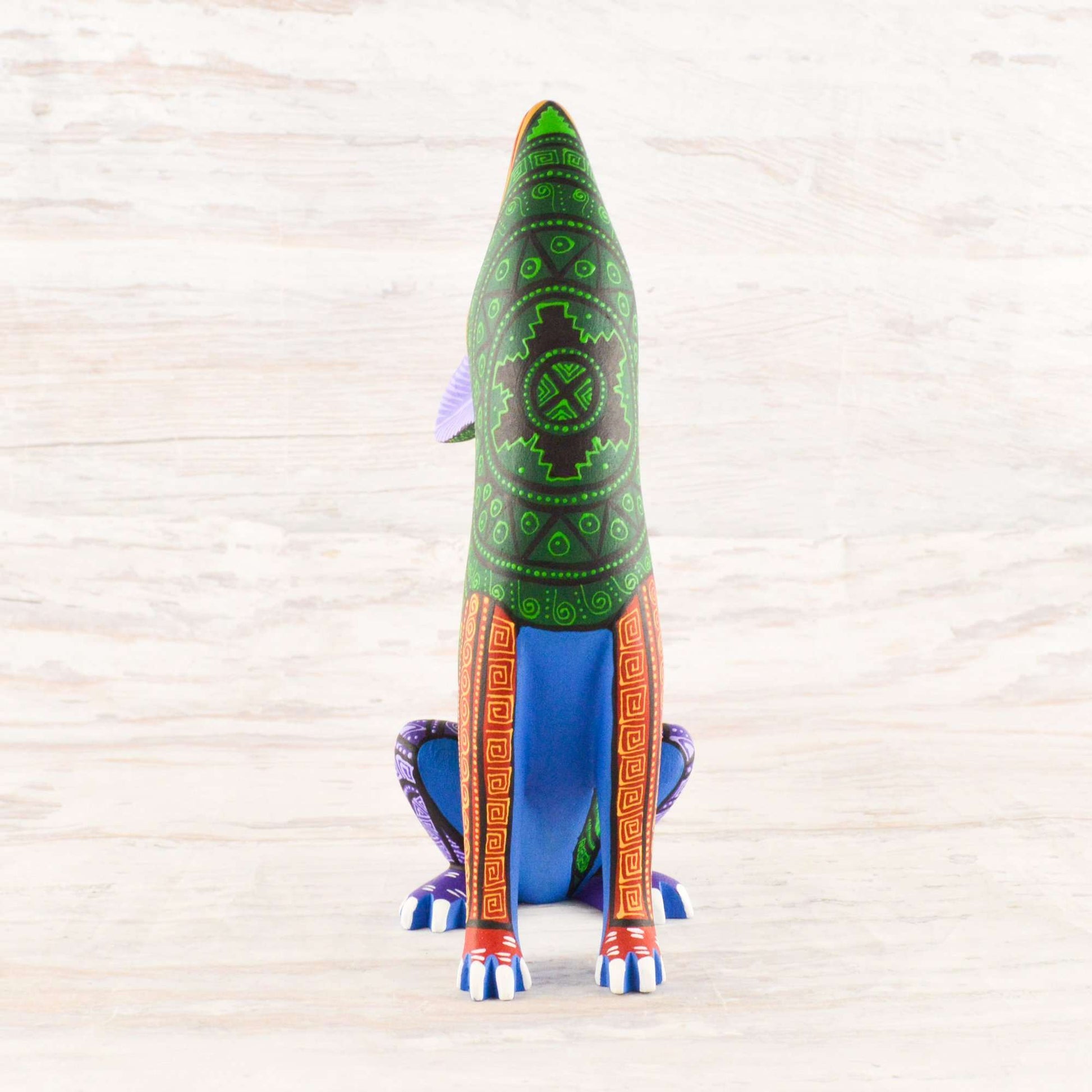 Coyote Alebrije Oaxacan Wood Carving - Alebrije Huichol Mexican Folk art magiamexica.com