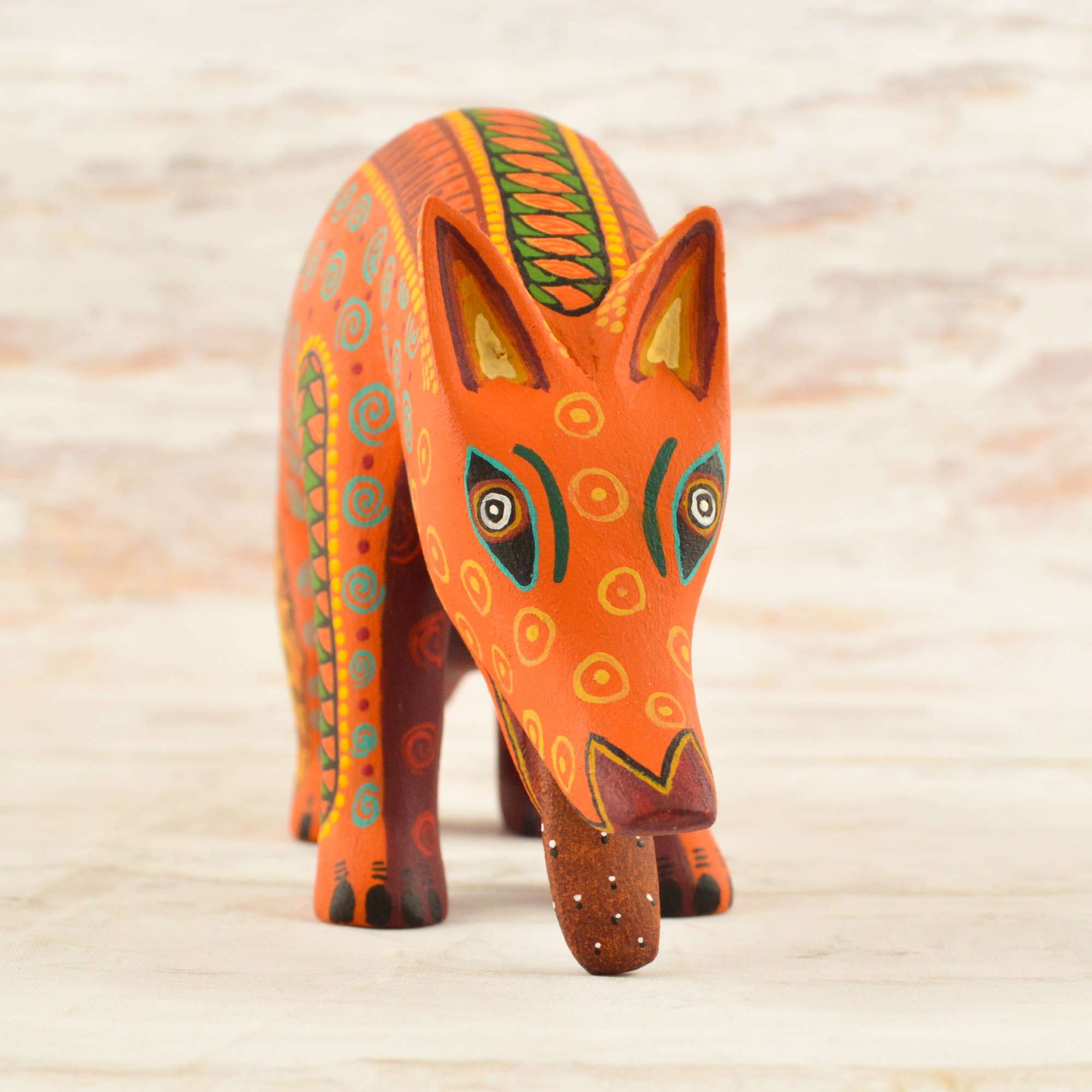 Coyote Alebrije Oaxacan Wood Carving - Alebrije Huichol Mexican Folk art magiamexica.com