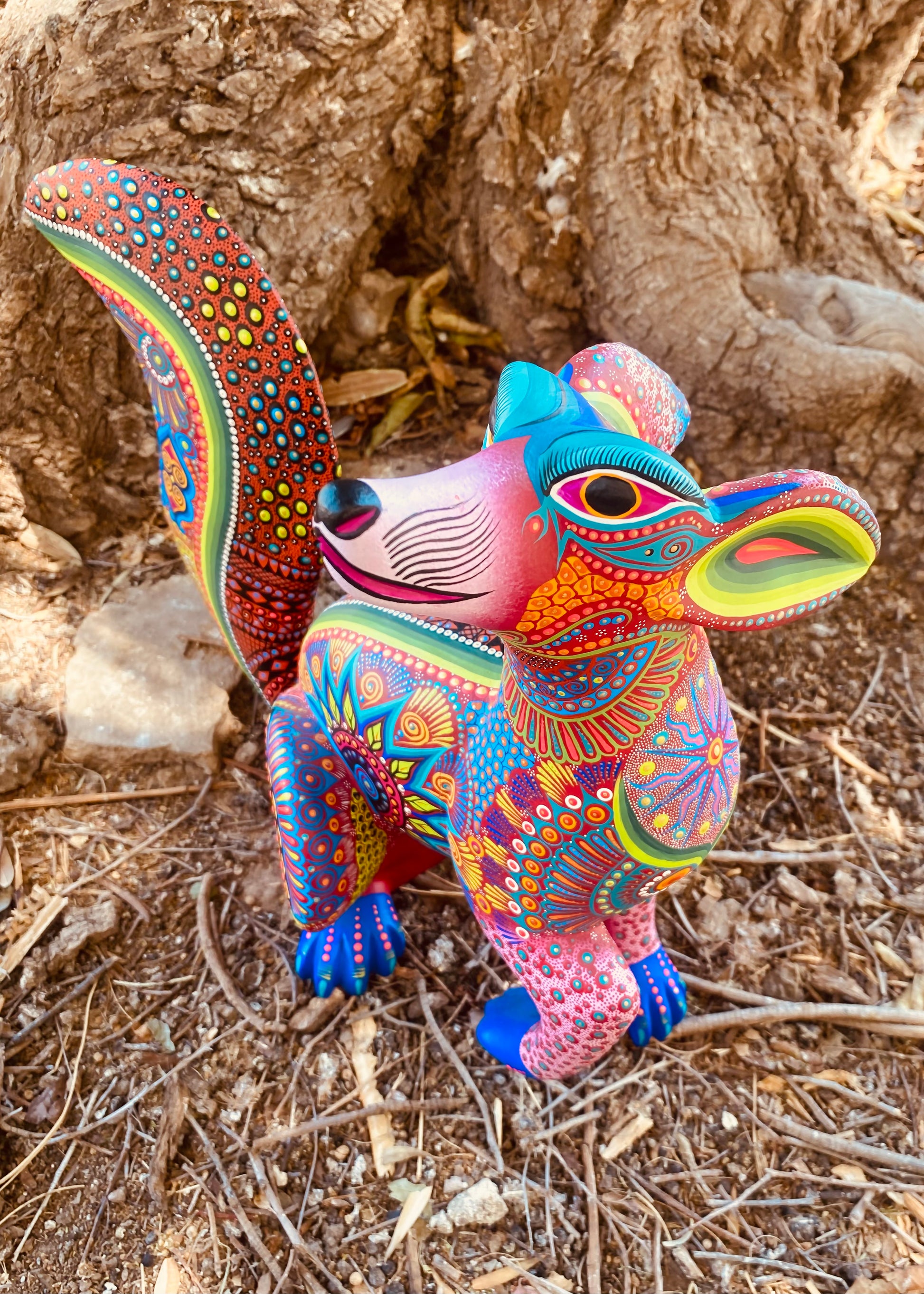 Alebrije Oaxacan Wood Carving Coyote - Magia Mexica