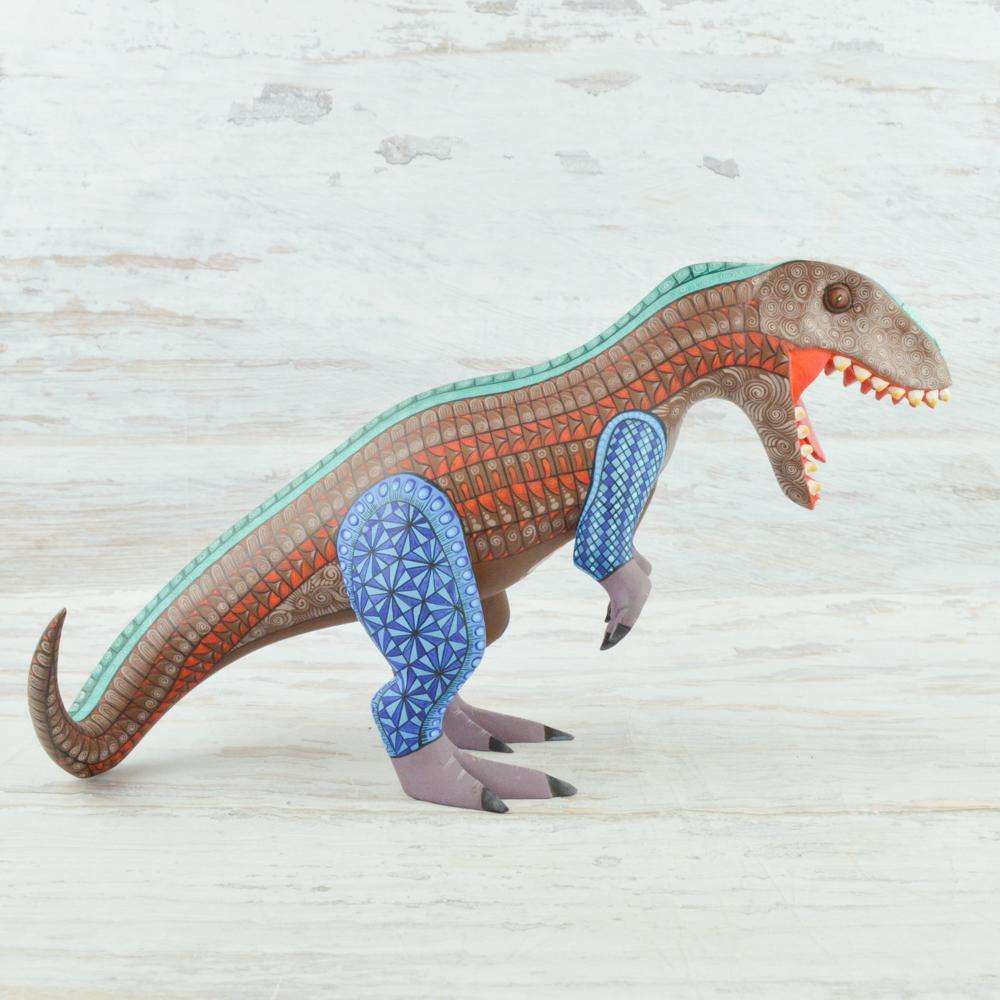 Dinosaur Alebrije Oaxacan Wood Carving - Alebrije Huichol Mexican Folk art magiamexica.com