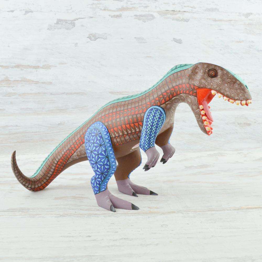 Dinosaur Alebrije Oaxacan Wood Carving - Alebrije Huichol Mexican Folk art magiamexica.com