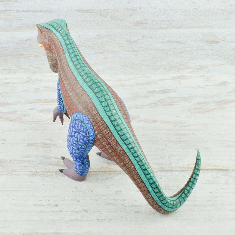 Dinosaur Alebrije Oaxacan Wood Carving - Alebrije Huichol Mexican Folk art magiamexica.com