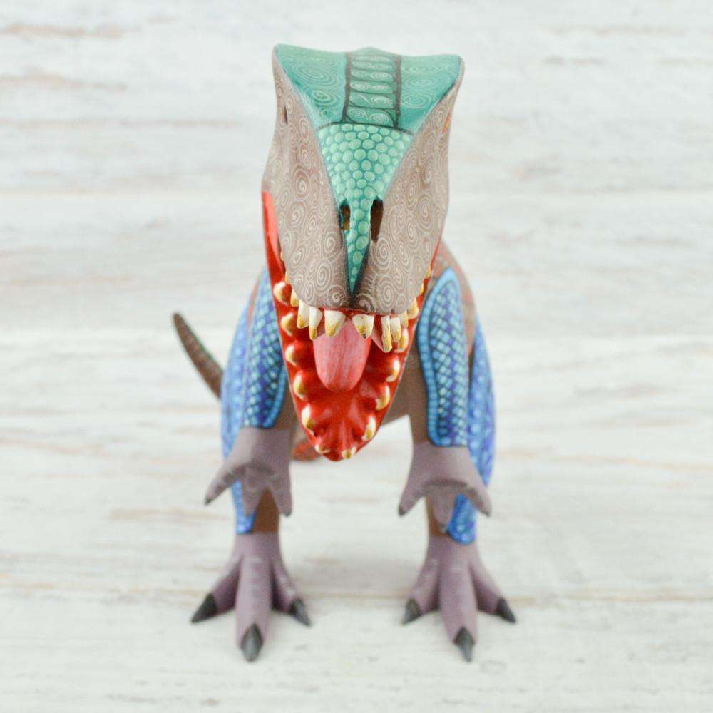 Dinosaur Alebrije Oaxacan Wood Carving - Alebrije Huichol Mexican Folk art magiamexica.com
