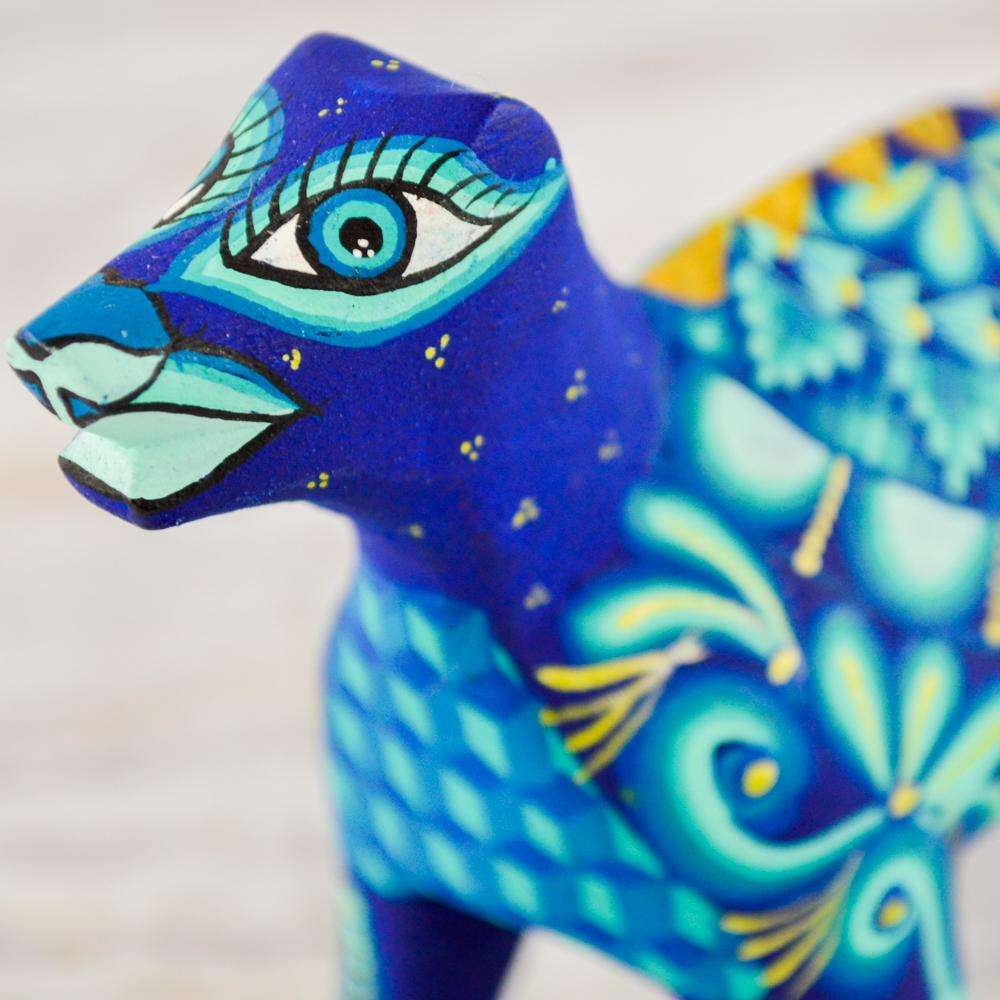 Dinosaur Alebrije Oaxacan Wood Carving - Alebrije Huichol Mexican Folk art magiamexica.com