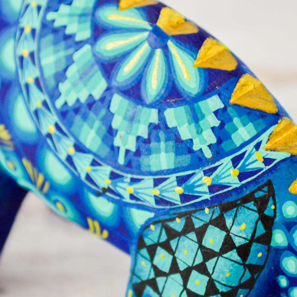 Dinosaur Alebrije Oaxacan Wood Carving - Alebrije Huichol Mexican Folk art magiamexica.com