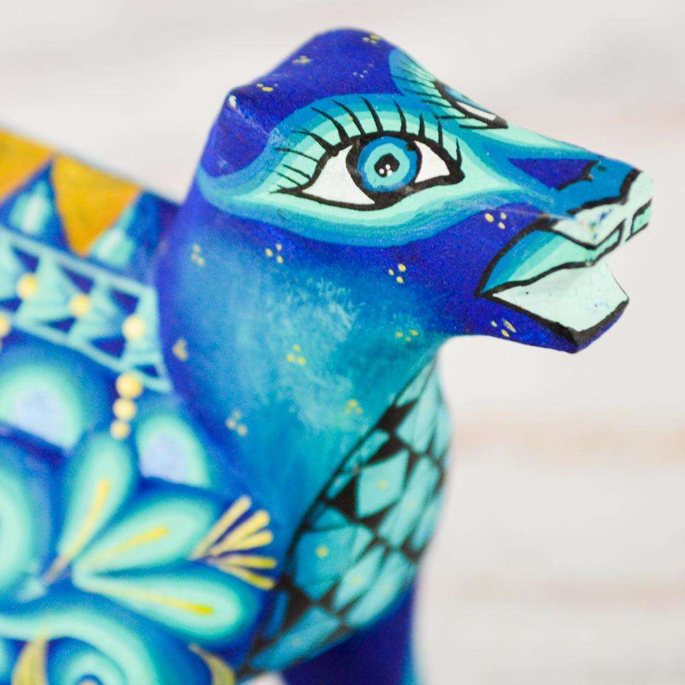 Dinosaur Alebrije Oaxacan Wood Carving - Alebrije Huichol Mexican Folk art magiamexica.com