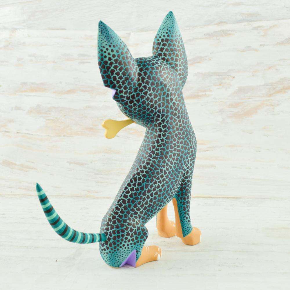 Chihuahua Dog Alebrije Oaxacan Wood Carving - Alebrije Huichol Mexican Folk art magiamexica.com