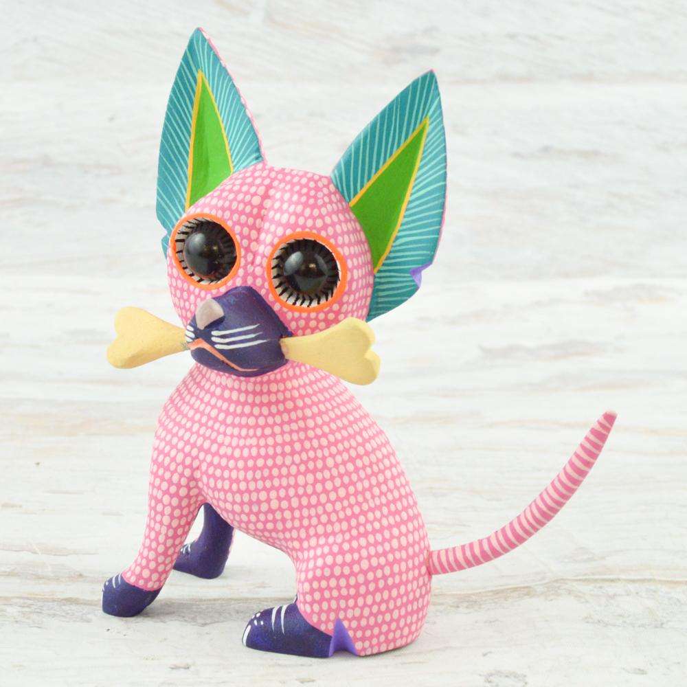 Dog Alebrije Oaxacan Wood Carving - Alebrije Huichol Mexican Folk art magiamexica.com