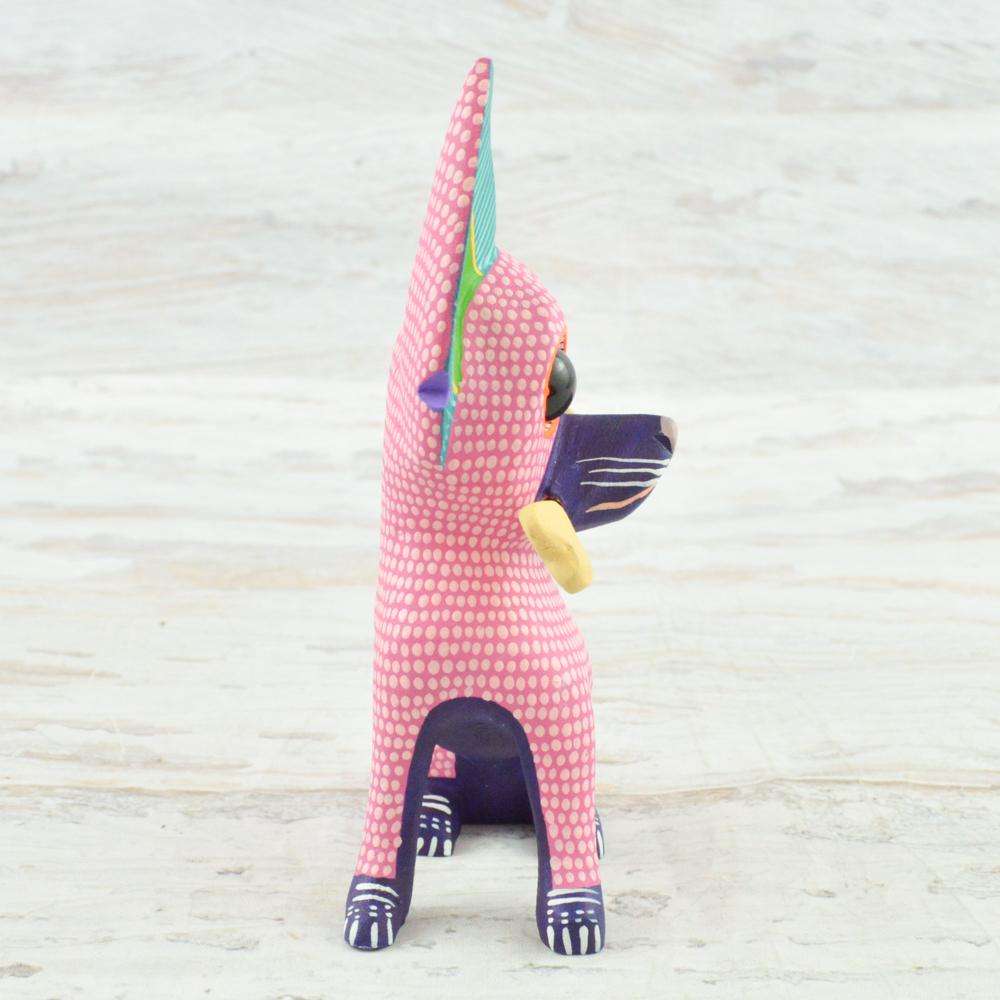 Dog Alebrije Oaxacan Wood Carving - Alebrije Huichol Mexican Folk art magiamexica.com