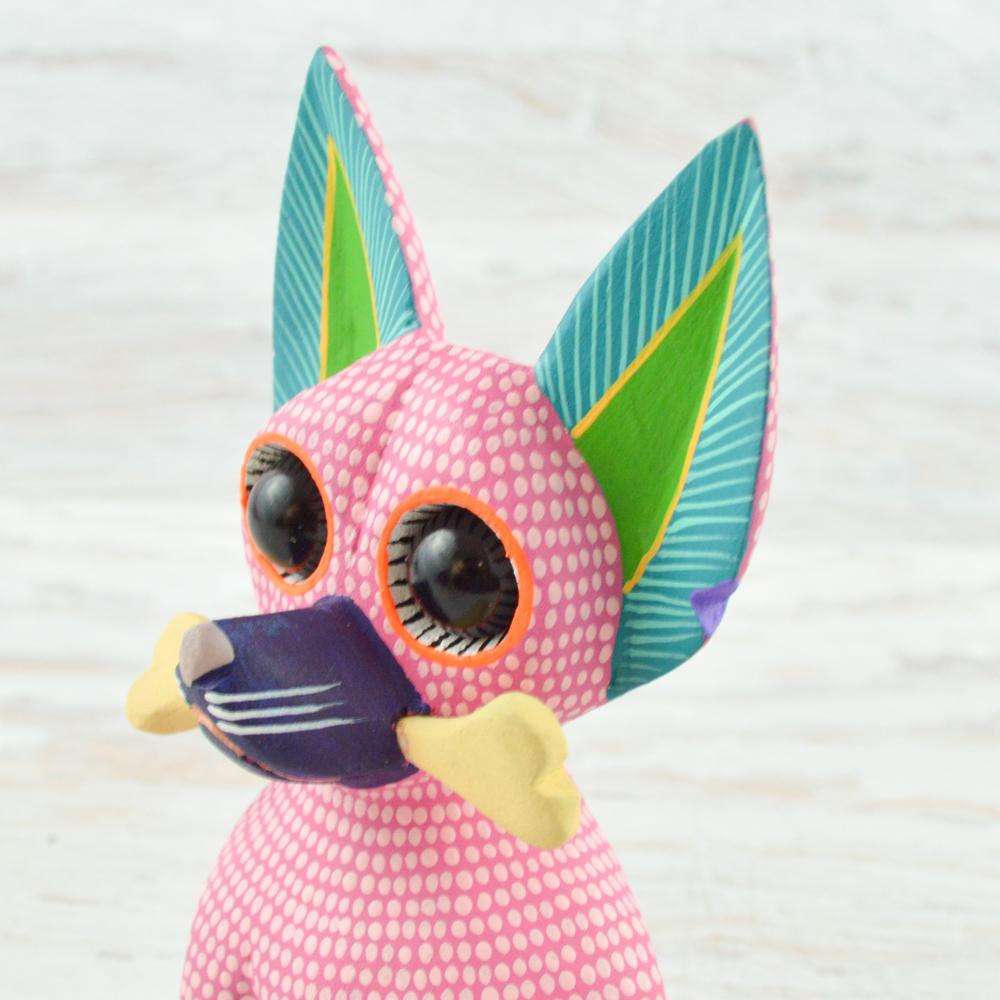 Dog Alebrije Oaxacan Wood Carving - Alebrije Huichol Mexican Folk art magiamexica.com