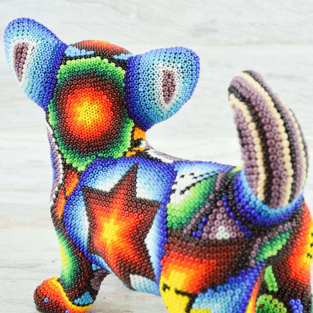 Dog Huichol Art - Alebrije Huichol Mexican Folk art magiamexica.com