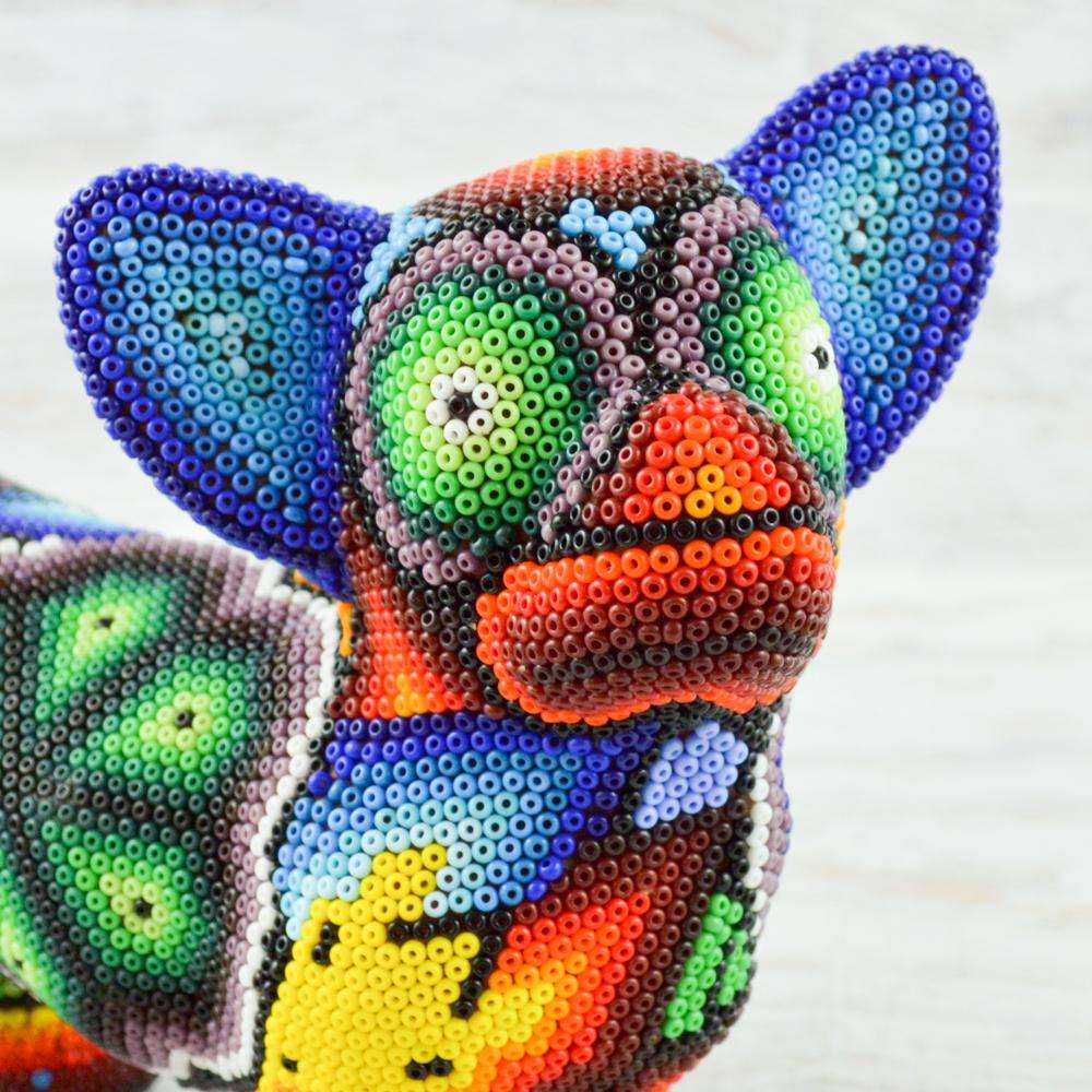 Dog Huichol Art - Alebrije Huichol Mexican Folk art magiamexica.com