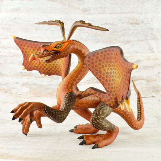 Dragon Alebrije Oaxacan Wood Carving - Alebrije Huichol Mexican Folk art magiamexica.com