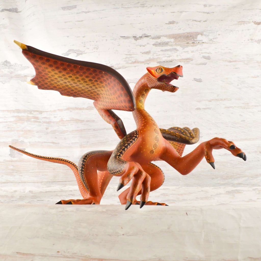 Dragon Alebrije Oaxacan Wood Carving - Alebrije Huichol Mexican Folk art magiamexica.com