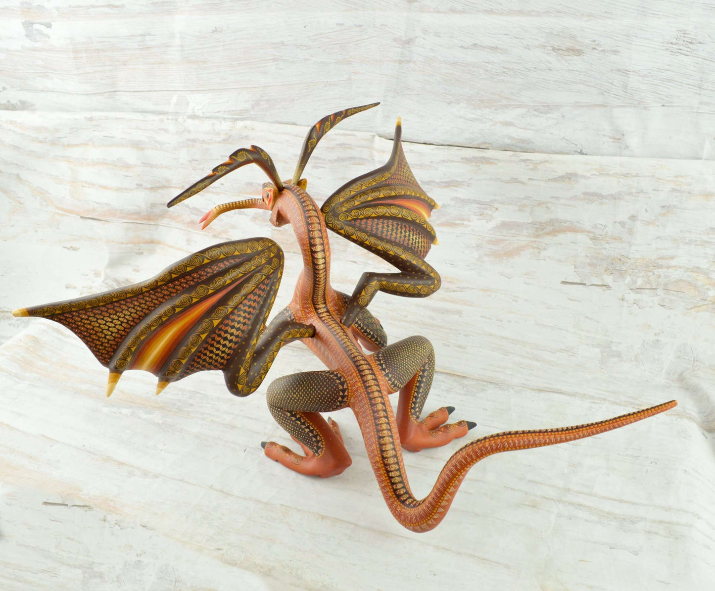 Dragon Alebrije Oaxacan Wood Carving - Alebrije Huichol Mexican Folk art magiamexica.com