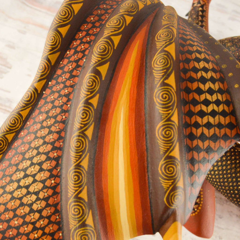 Dragon Alebrije Oaxacan Wood Carving - Alebrije Huichol Mexican Folk art magiamexica.com