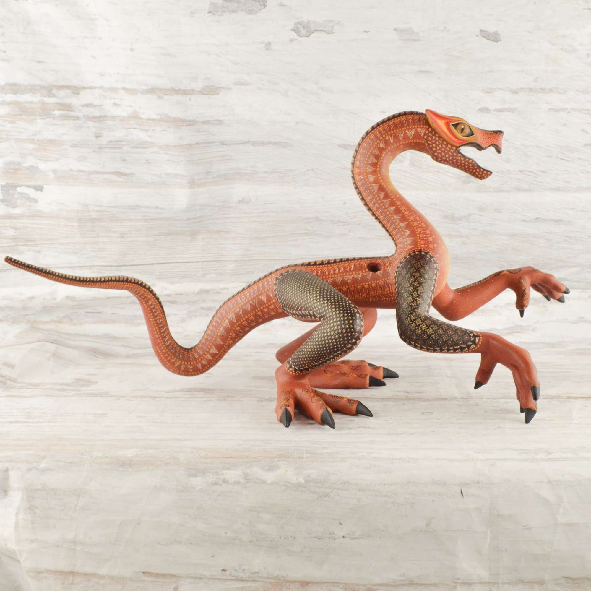 Dragon Alebrije Oaxacan Wood Carving - Alebrije Huichol Mexican Folk art magiamexica.com