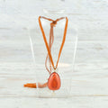 Drop Necklace Alebrije Wood Carving & Silver - Alebrije Huichol Mexican Folk art magiamexica.com