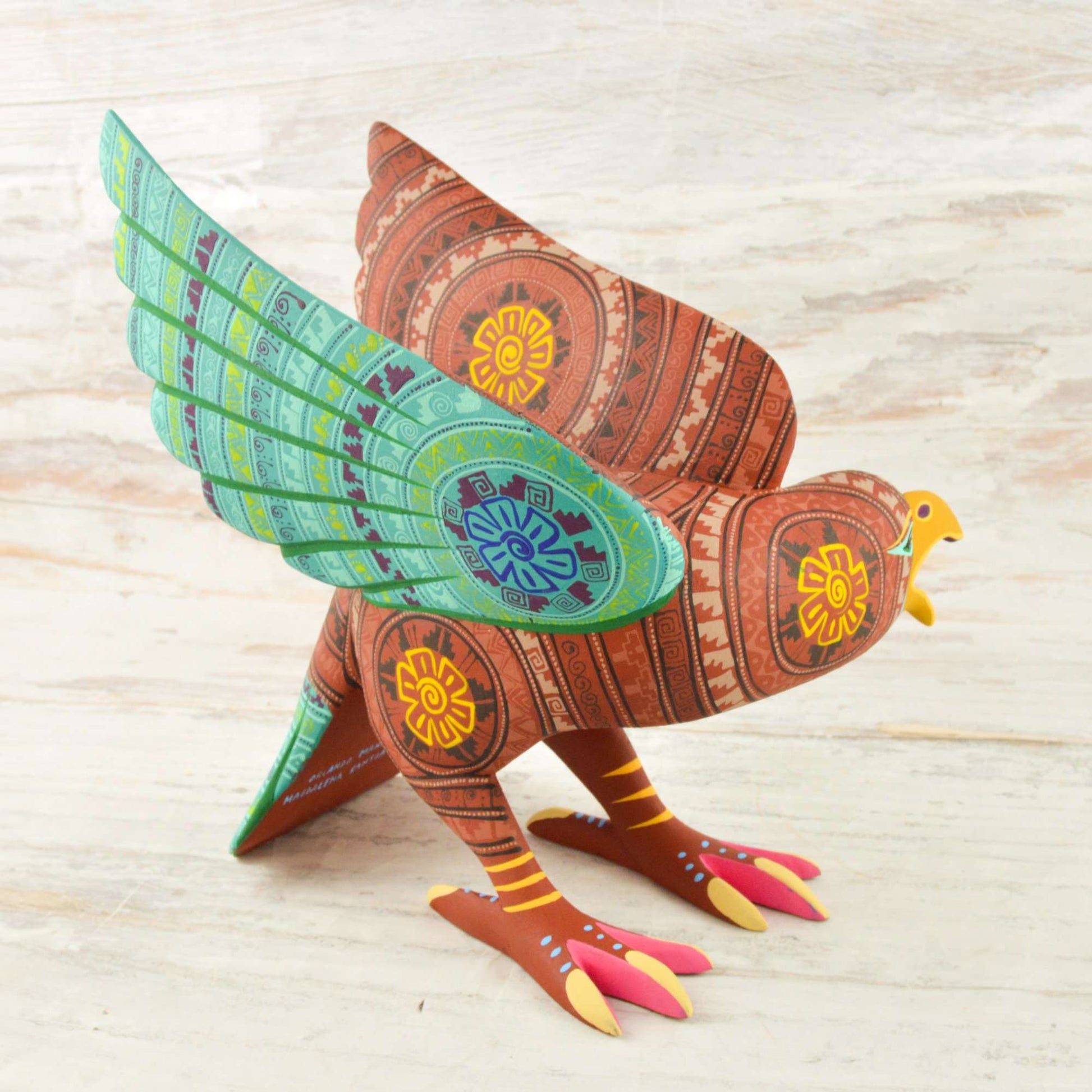 Eagle Alebrije Oaxacan Wood Carving - Alebrije Huichol Mexican Folk art magiamexica.com